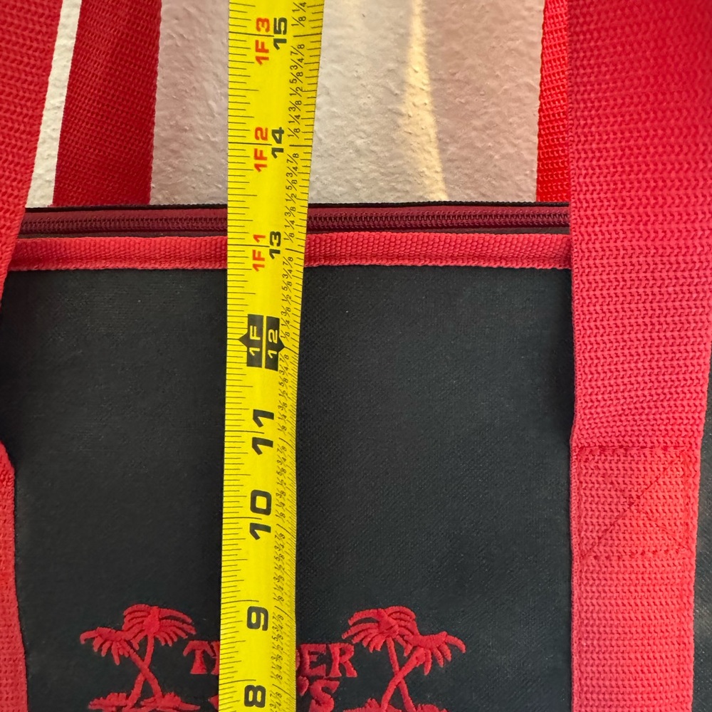 Trader Joe's Red and Black Insulated Tote Bag - Picture 3 of 4